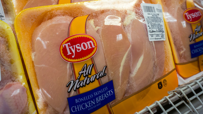 Tyson Foods chicken breast package