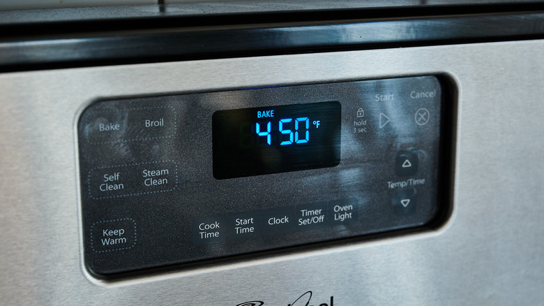 heating oven to 450 degrees