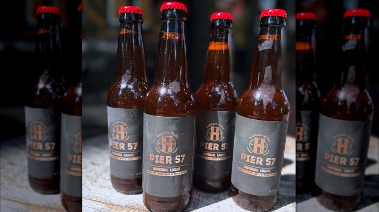 Bottles of Harlem Hops Pier 57 Imperial Lager