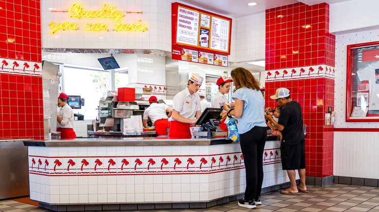 Customers ordering inside In-N-Out