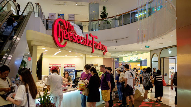 Customers at a Cheesecake Factory restaurant