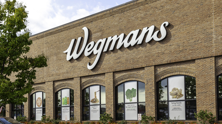 The exterior of a Wegmans supermarket during the day