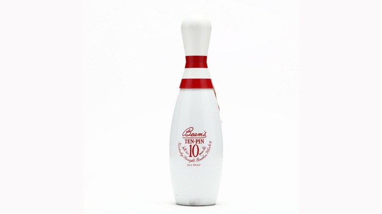 Jim Beam's 10-year-old whiskey in retro bowling pin decanter