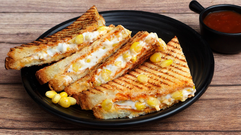 grilled cheese with corn