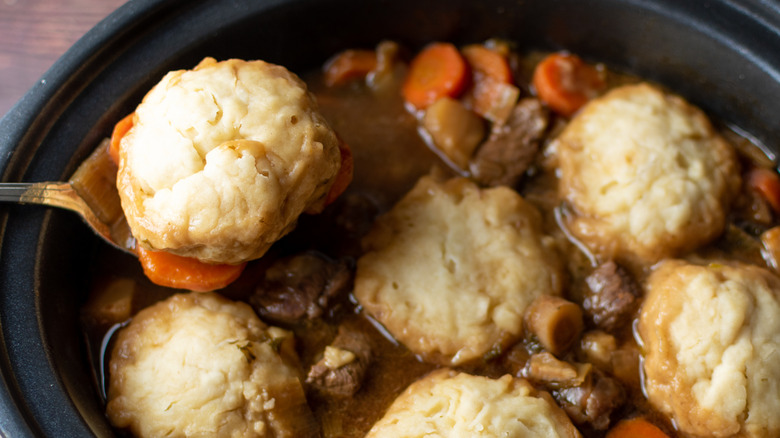 Beef stew with dumplings