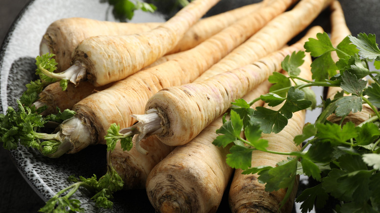 Parsnips on a table