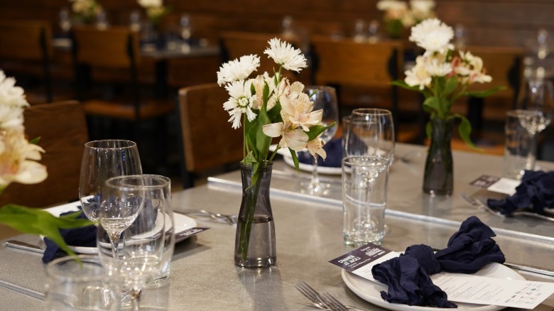 Table place settings inside Aioli