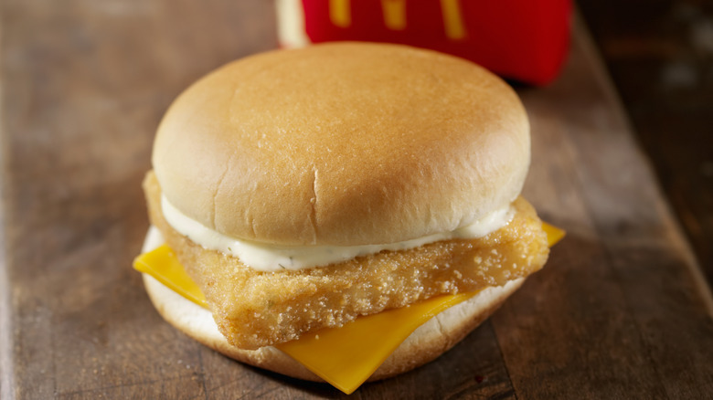 A McDonald's Filet-O-Fish sandwich from a U.S. location