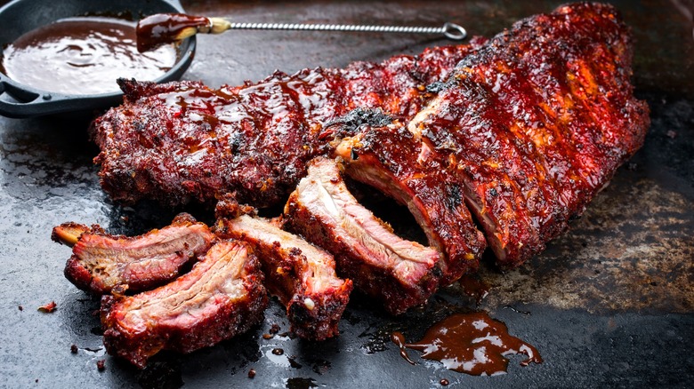 barbequed pork ribs