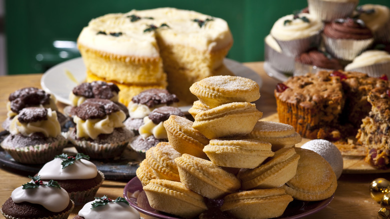 selection of homemade cakes baked goods