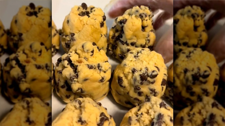 Cone-shaped chocolate chip cookie dough