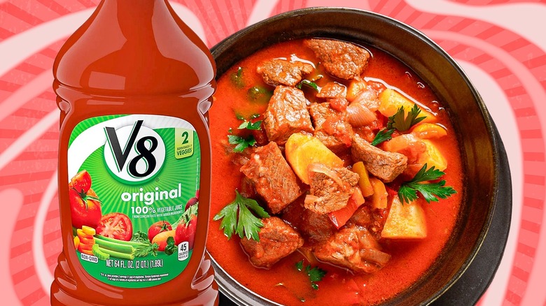 Beef stew with V8 juice