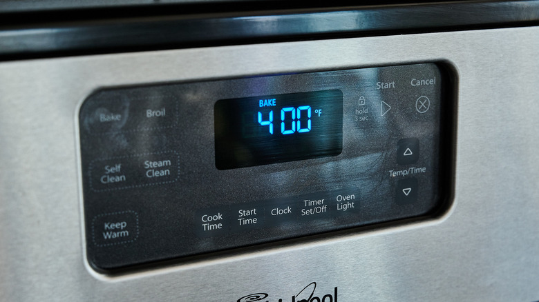 preheating the oven to 400 F