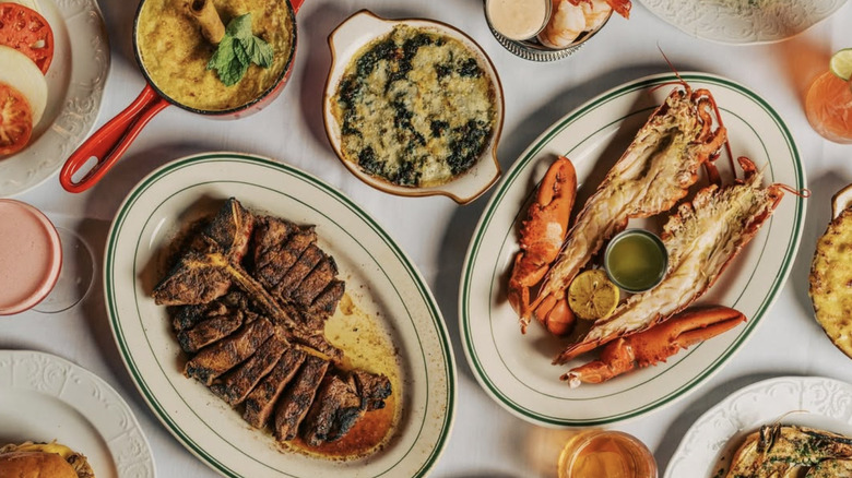 selection of meals at VanHorn's restaurant