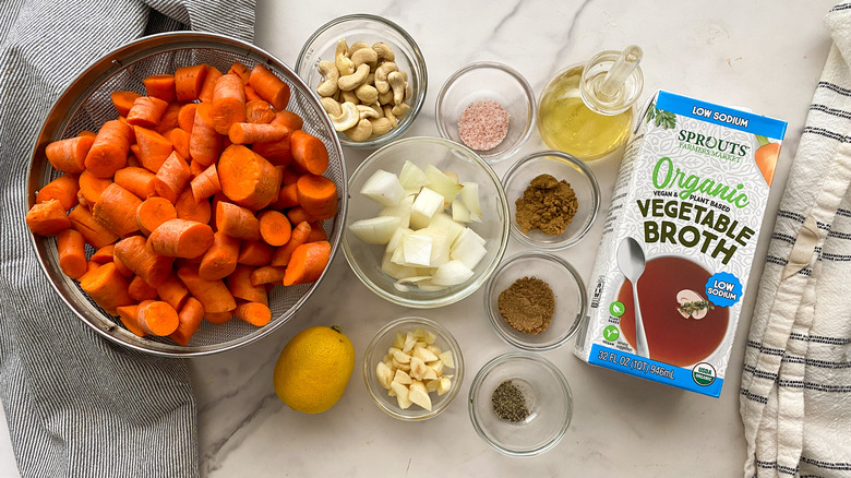 Vegan Carrot Cashew Soup Recipe