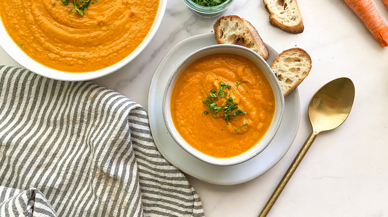 bowl of carrot soup