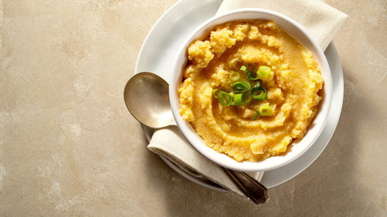 Mashed rutabaga with butter and fresh herbs