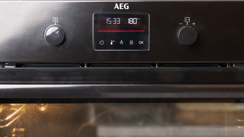preheating an oven