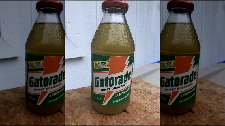 vintage bottle of Gatorade on table