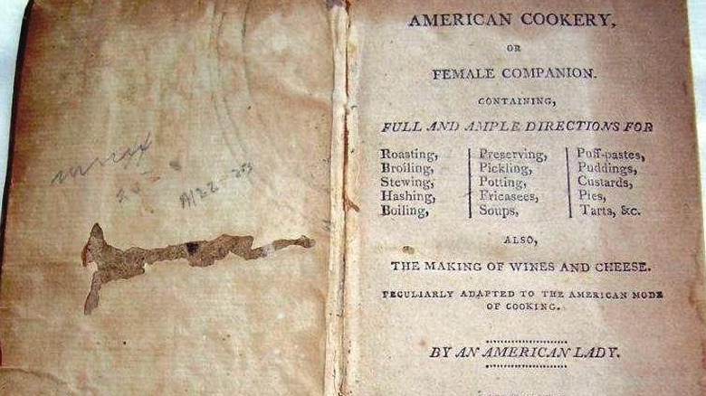 the title page of The New American Cookery