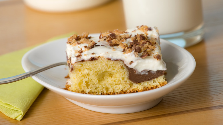 slice of jimmy carter cake in white bowl