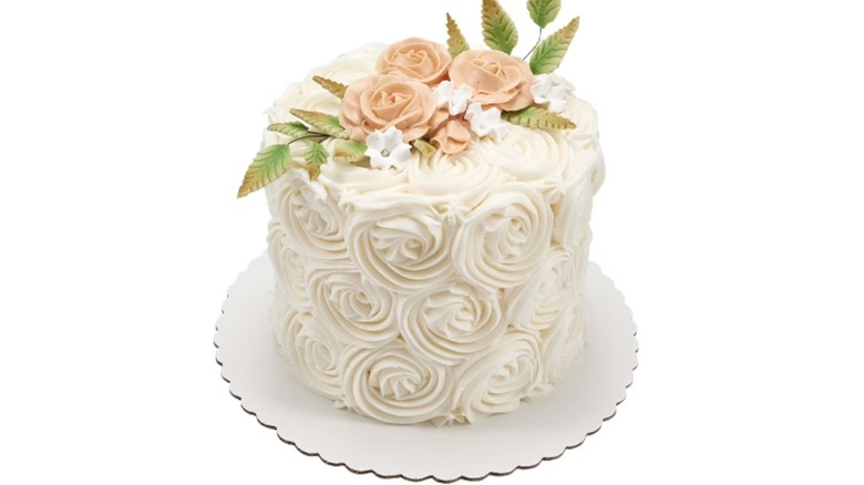 Walmart cake with roses on top
