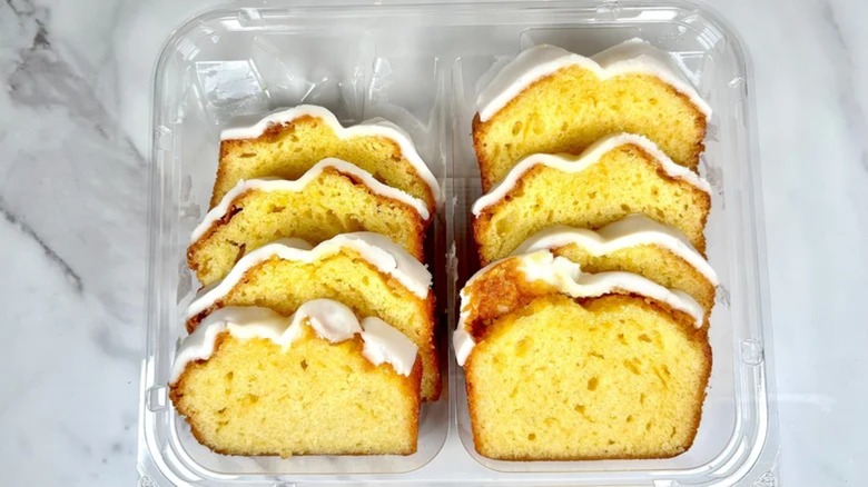 Package of Walmart's iced lemon cake