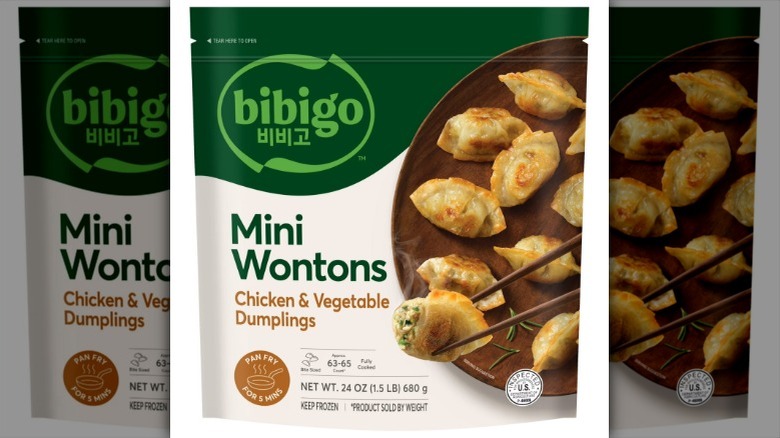 chicken and vegetable mini wontons