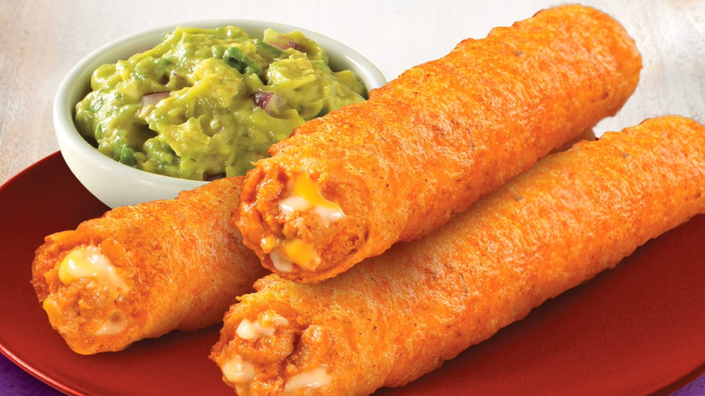 Taquitos with guacamole