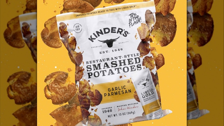 Bag of garlic smashed potatoes