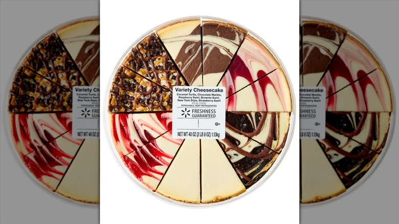Package Freshness Guaranteed variety cheesecake with 12 slices