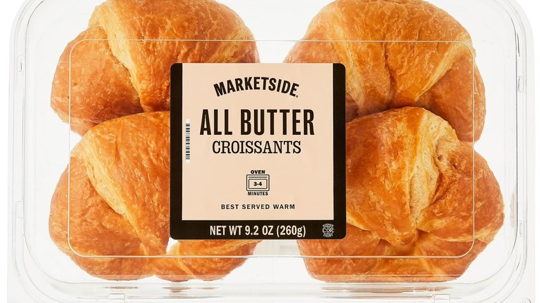 Package of four Marketside all-butter baked whole croissants
