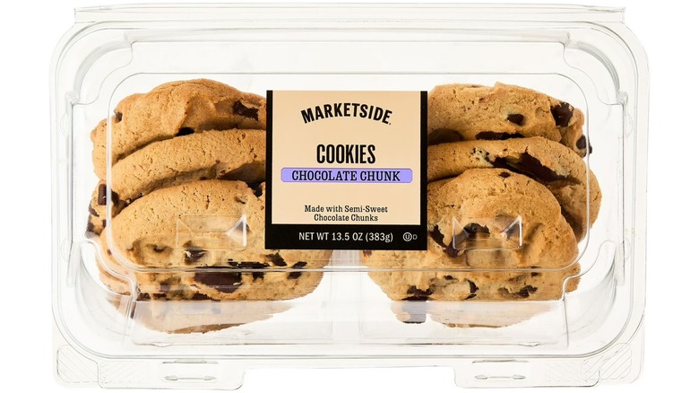 Package of six Marketside decadent chocolate chunk baked cookie