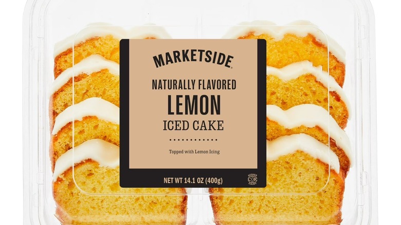 Package of eight Marketside iced lemon loaf cake slices