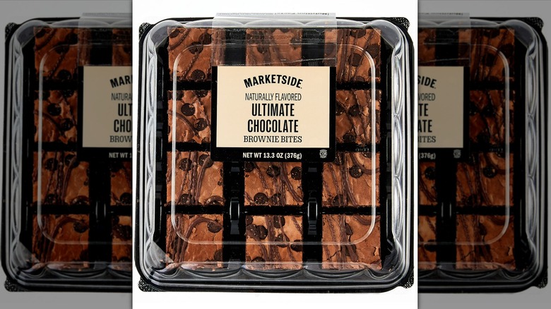 Package of 12 Marketside bite-sized ultimate chocolate brownies