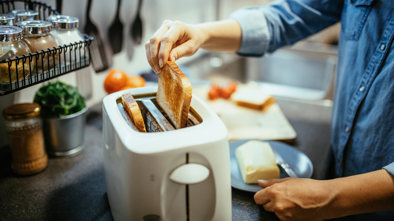using a toaster