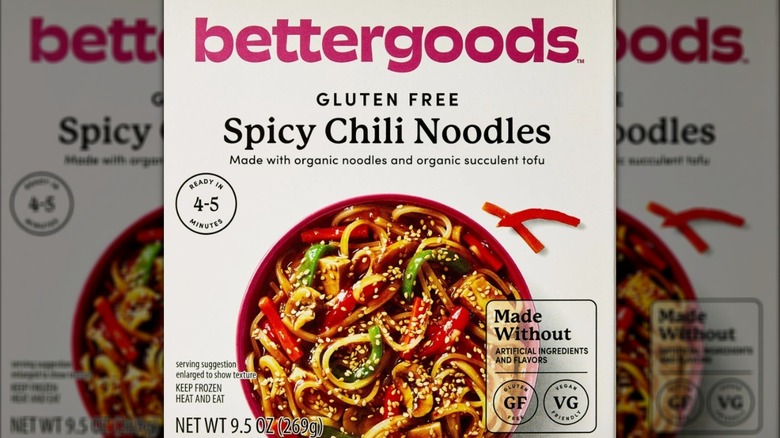 Box of gluten free and vegan spicy chili noodles