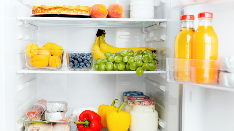 inside of a refrigerator