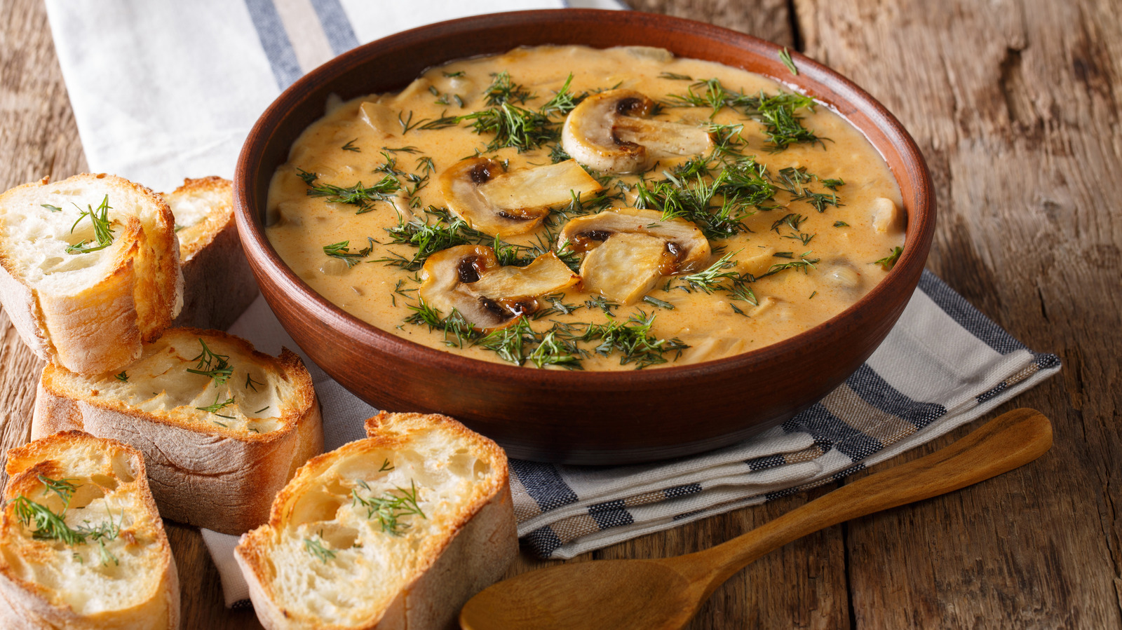 Hungarian Mushroom Soup with Fresh Dill - Eating European