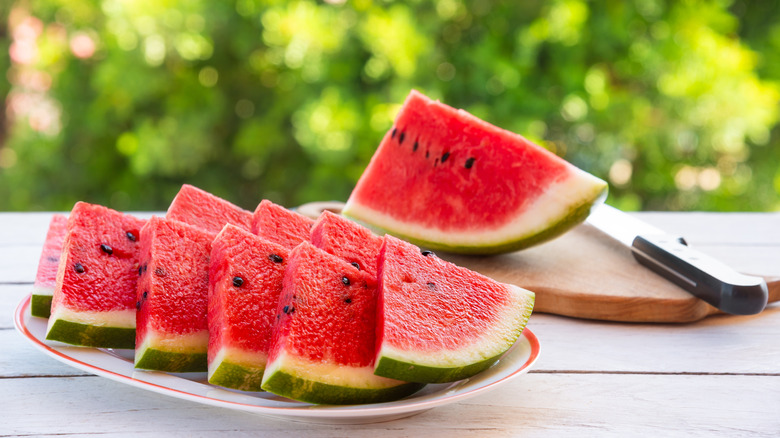 sliced watermelon