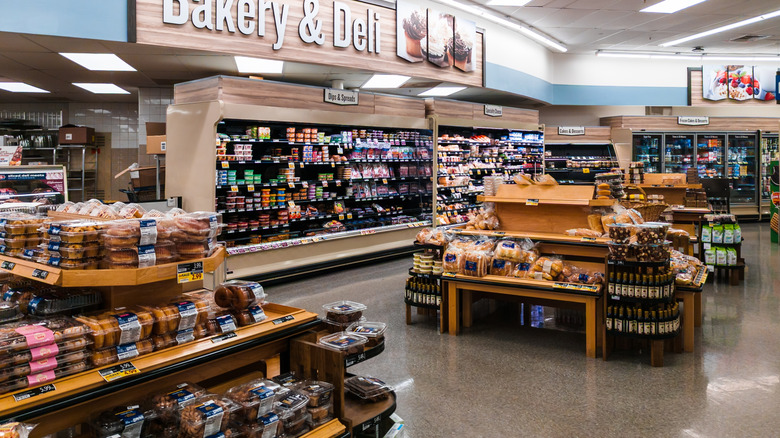 view of the in-store bakery of a North Carolina Food Lion, making the point that the store's bakery takes up only a small portion of the store's overall footprint