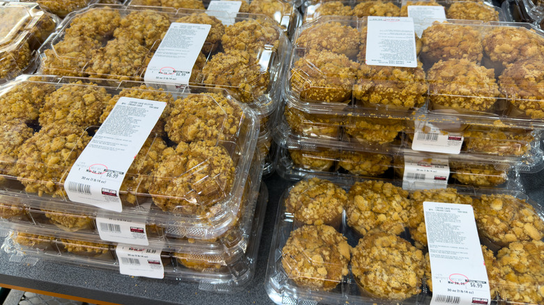 A display of muffins at a US Costco, demonstrating their new, smaller size
