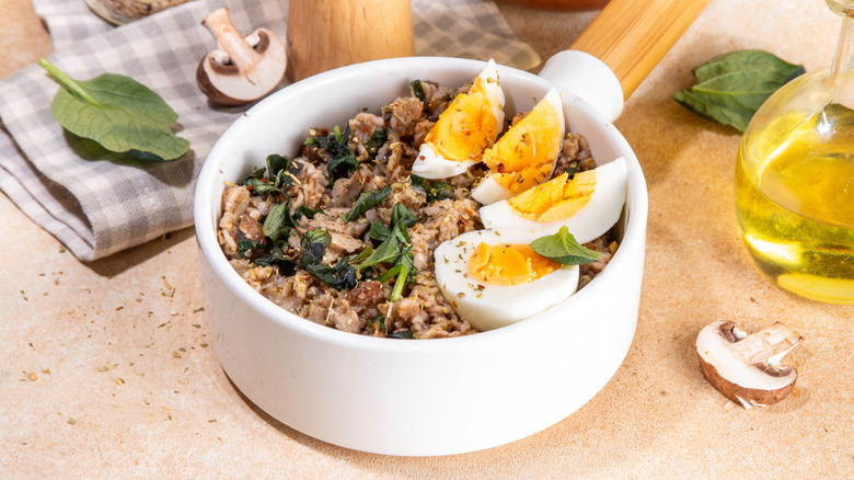 savory bowl of oatmeal