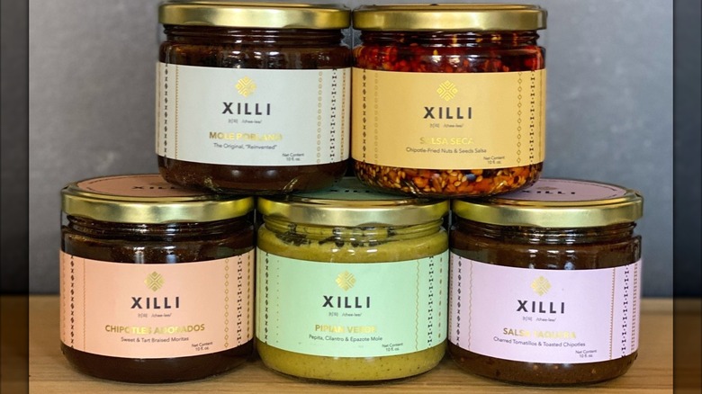 five different xilli salsas