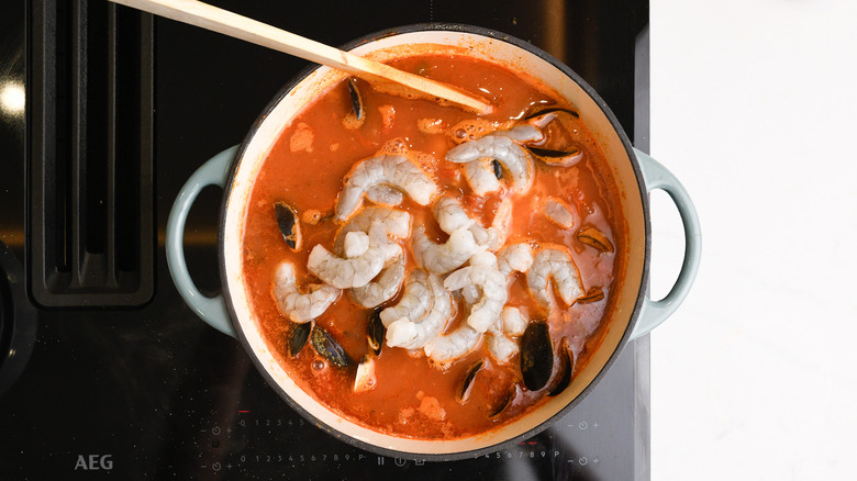 Seafood stew with shrimp