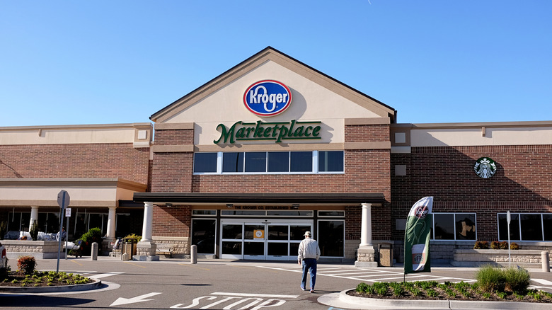 Outside store front of Kroger