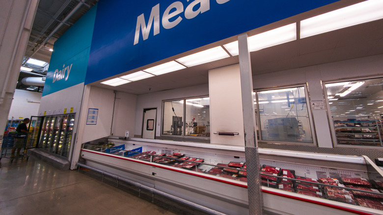 Meat section at Sam's Club.