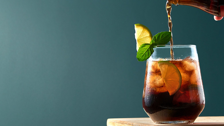 prepared rum cocktail