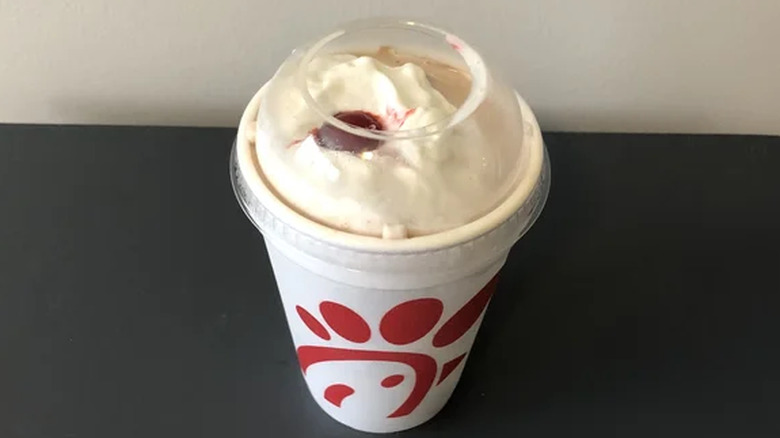 a chocolate milkshake from Chick-fil-A