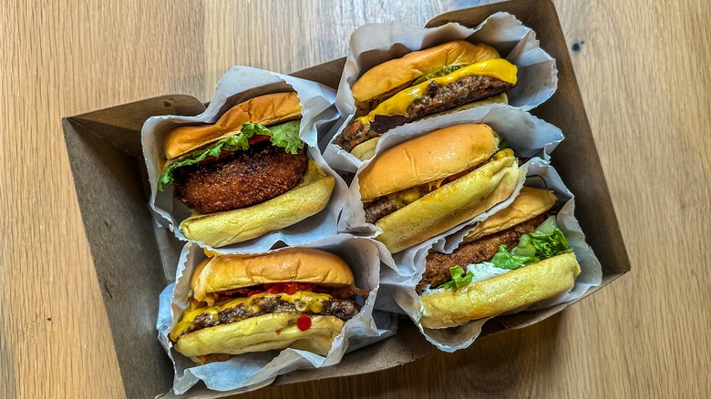 Shake Shack burgers and sandwiches